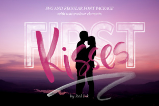 First Kisses: A Hand-Drawn Watercolor Script Font for Brand Design