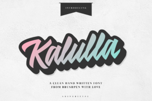 Kalulla Font: A Handwritten Typeface for Crafters and Product Makers