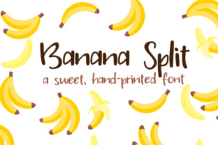 PN Banana Split: A Handwritten Print Font for Crafters